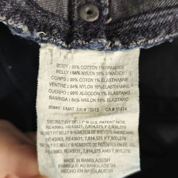 Indigo Blue Maternity Jeans Womens XLL Boot Cut Flare 33x31 - Picture 6 of 9